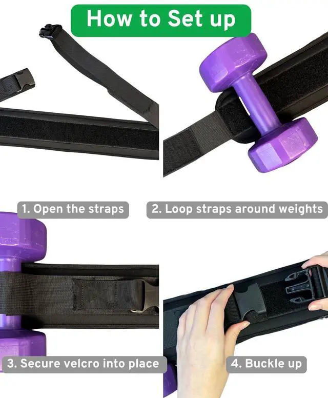Alt view image 7 of 7 - Hip Thrust Belt Weighted Belt for Glute Workouts, Squats & Lunges | Workout Belt for Women & Men | Dumbbell Hip Thrust Belt for Weights | Portable Alternative to Booty Sprout Machine