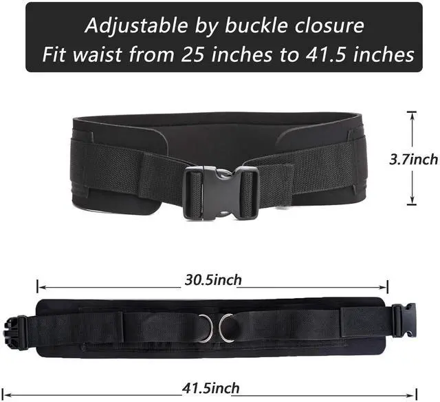 Alt view image 2 of 7 - Adjustable Waist Belt Soft Neoprene Padded Belt with 2 Movable Rings for Cable Machines Fitness Exercise Speed Agility Resistance Training