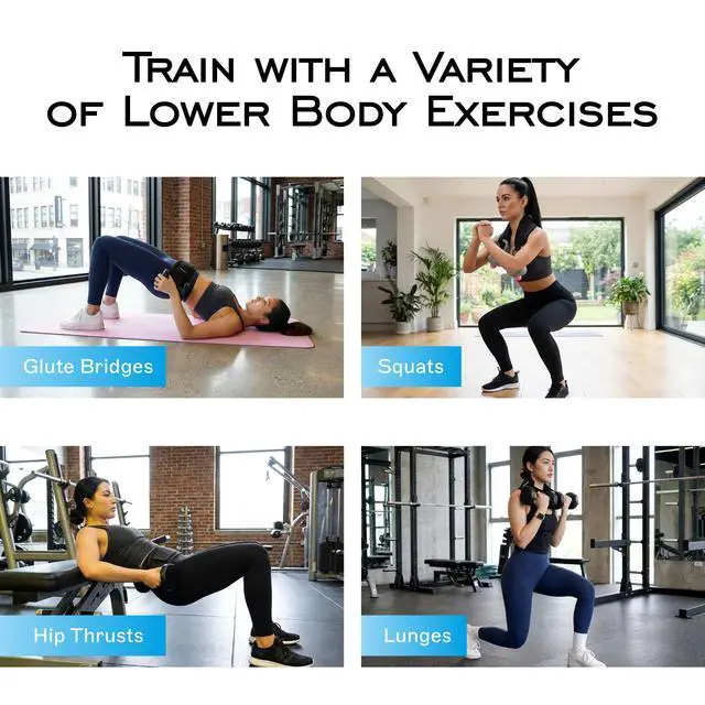 Alt view image 3 of 7 - Hip Thrust Belt for Weights - Dumbbell Glute Bridge Exercise Strap Belt - Hipthrust Adjustable Weight Holder Straps for Dumbbells Kettlebells Plates - Home Gym Hip Exercise Workout Trainer