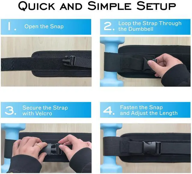 Alt view image 6 of 7 - Hip Thrust Belt for Weights - Dumbbell Glute Bridge Exercise Strap Belt - Hipthrust Adjustable Weight Holder Straps for Dumbbells Kettlebells Plates - Home Gym Hip Exercise Workout Trainer