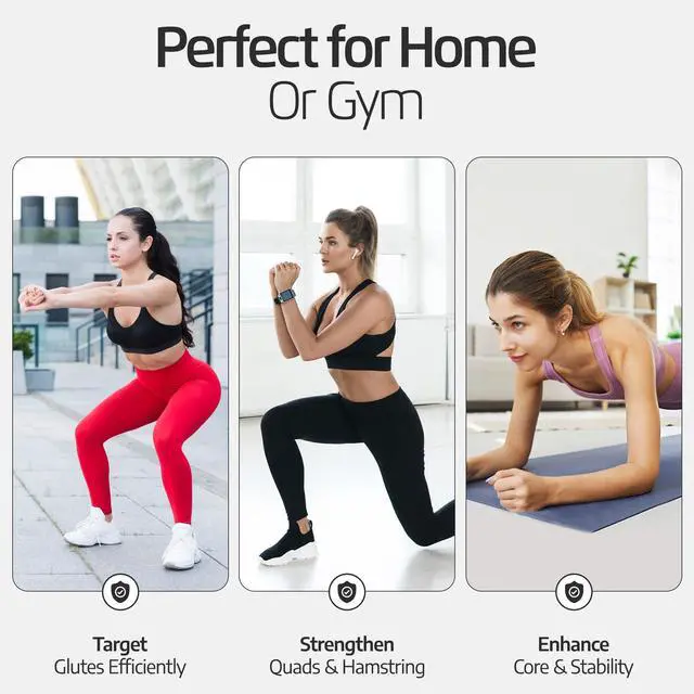 Alt view image 4 of 4 - lifting-beLoGest Weighted Hip 6lb, 8lbs, 10lbs, 12lbs - Comfortable & Secure Padded Neoprene Weighted Hip Belt for Hip Thrusts, Squats, Lunges, Calf Raises, Planks and Dipslts (10-LB Black)