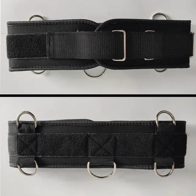 Alt view image 6 of 7 - Fitness Resistance Belt Multi Functional Fitness Belt with 5 Rings for Weight Training and Resistance Training of Load Carrying Pull Up Belt Squat