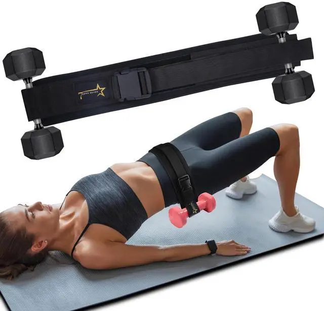 Main image of Hip Thrust Belt for Glute Workout Heavy Duty Weight Lifting Belt for Dumbbells, Barbell, Kettlebells Adjustable Squat & Hip Thrust Equipment for Home Gym Women & Men