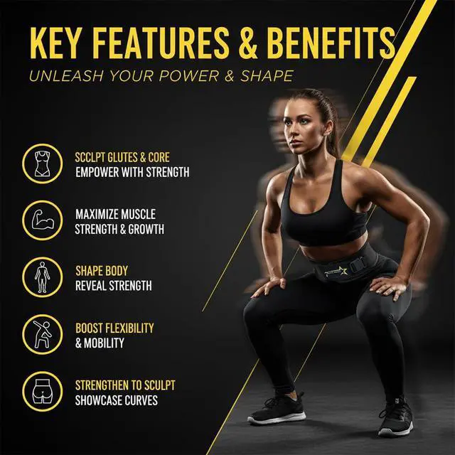 Alt view image 4 of 7 - Hip Thrust Belt for Glute Workout Heavy Duty Weight Lifting Belt for Dumbbells, Barbell, Kettlebells Adjustable Squat & Hip Thrust Equipment for Home Gym Women & Men