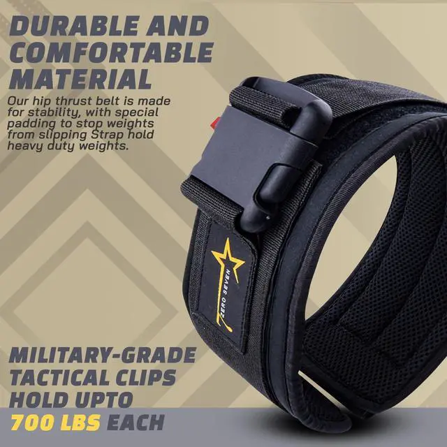 Alt view image 5 of 7 - Hip Thrust Belt for Glute Workout Heavy Duty Weight Lifting Belt for Dumbbells, Barbell, Kettlebells Adjustable Squat & Hip Thrust Equipment for Home Gym Women & Men