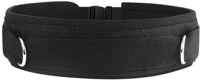 Main image of Waist Belt Neoprene Padded Gym Pulley Strap with Rings for Cable Machines Fitness Exercise Speed Agility Resistance Training