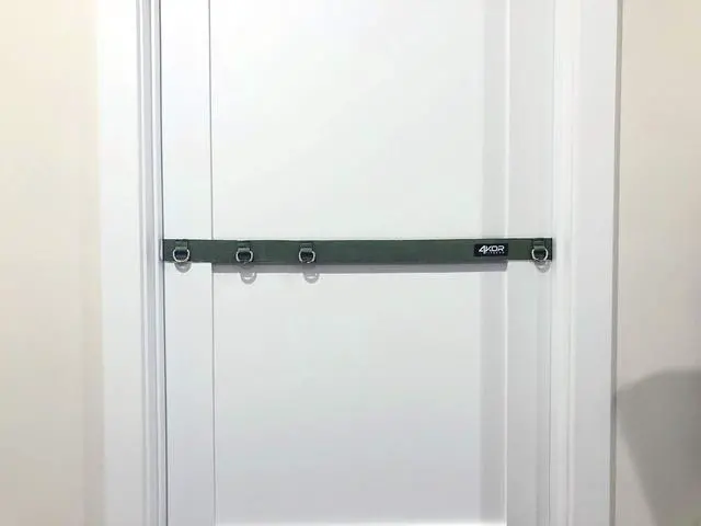 Alt view image 5 of 6 - Door Belt Fitness Anchor - Door Strap for Cross Anchoring Exercise Resistance Bands - Compatible with 4KOR Shoulder Resistance Cords - 1 Grey Door Strap Included