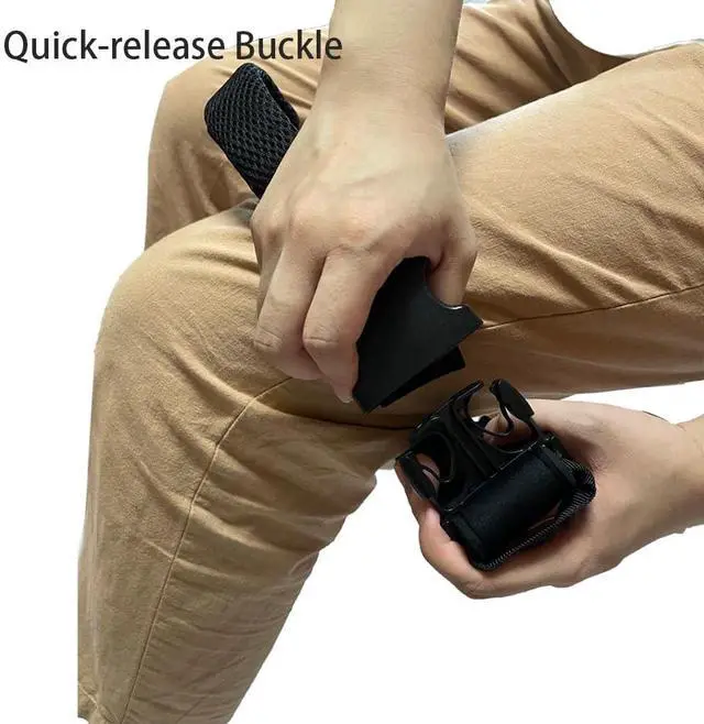 Alt view image 4 of 5 - Thigh Lifter Strap Leg Lifting Pull Up Assistance Belt Leg Transfer Aid Foot Lifting Loop with Wrist Band Patient Mobility Device for Knee Recovery Elderly and Disable (1)