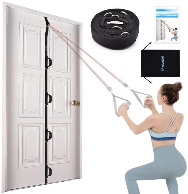 Main image of Door Anchor Strap for Resistance Bands Exercises, Multi Point Anchor Gym Attachment for Home Fitness, Portable Door Band Resistance Workout Equipment, Easy to Install, Punch-Free, Nail-Free