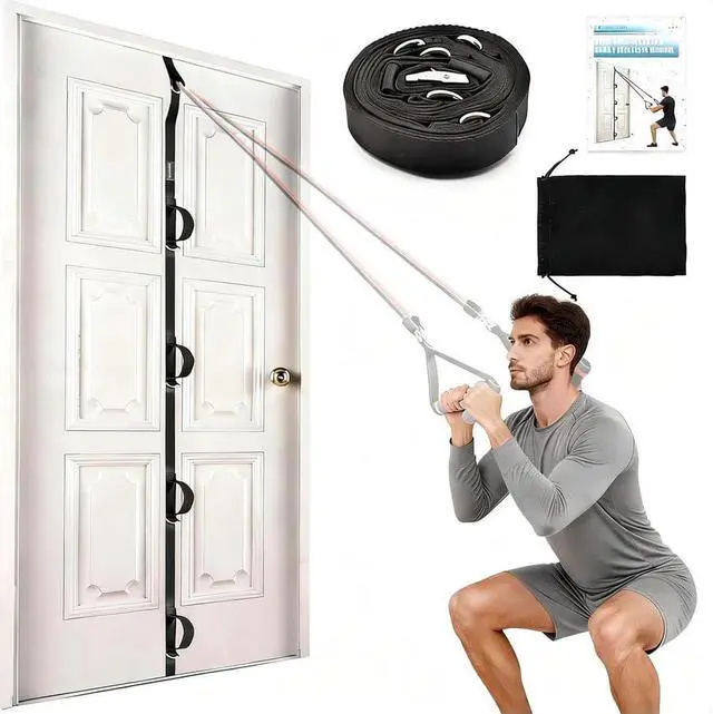 Main image of Door Anchor Strap for Resistance Bands Exercises, Multi Point Anchor Gym Attachment for Home Fitness, Portable Door Band Resistance Workout Equipment, Easy to Install, Punch-Free, Nail-Free