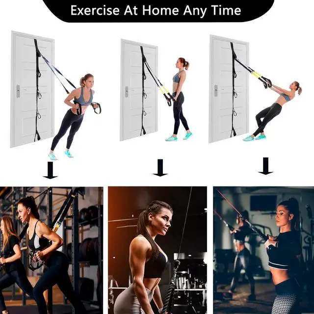 Alt view image 6 of 7 - Door Anchor Strap for Resistance Bands Exercises, Multi Point Anchor Gym Attachment for Home Fitness, Portable Door Band Resistance Workout Equipment, Easy to Install, Punch-Free, Nail-Free