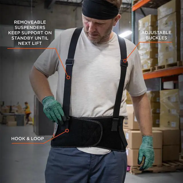Alt view image 7 of 7 - ProFlex 1650 Back Support Belt, 7.5" Elastic, Adjustable, Removeable Straps, Large