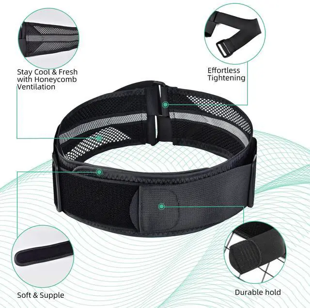 Alt view image 3 of 7 - Back Brace and Sacroiliac Hip Belt for Women, Narrow Breathable Mesh Lumbar Back Support Belt That Alleviates Sciatic, Pelvic, Lower Backs and Sacral Nerve Pain Caused by Si Joint Dysfunction
