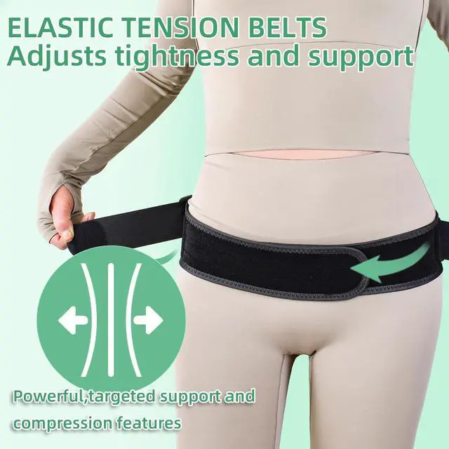 Alt view image 5 of 7 - Back Brace and Sacroiliac Hip Belt for Women, Narrow Breathable Mesh Lumbar Back Support Belt That Alleviates Sciatic, Pelvic, Lower Backs and Sacral Nerve Pain Caused by Si Joint Dysfunction