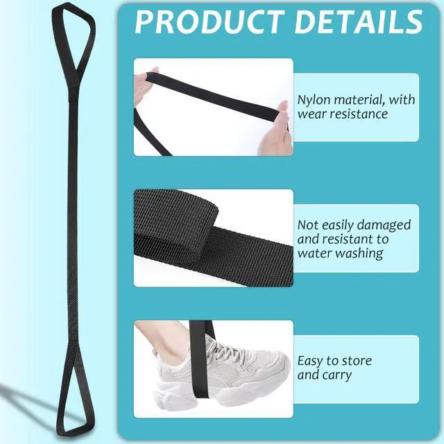 Alt view image 3 of 7 - Leg Lifter, Extra Long Leg Lifters for Elderly Adjustable Leg Lifter Strap for After Hip Replacement Limited Mobility Foot Lifter Aid for Bed Car Wheelchair