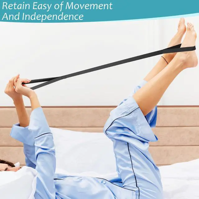 Alt view image 6 of 7 - Leg Lifter, Extra Long Leg Lifters for Elderly Adjustable Leg Lifter Strap for After Hip Replacement Limited Mobility Foot Lifter Aid for Bed Car Wheelchair