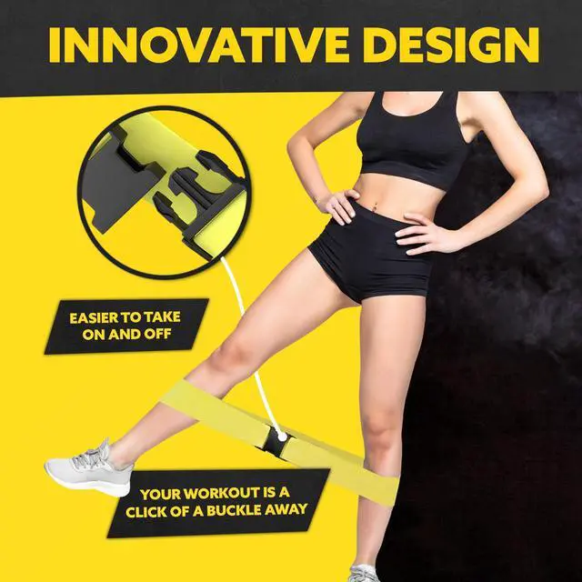 Alt view image 4 of 7 - Fabric Resistance Bands for Working Out - 5 Exercise Bands Set for Legs and Glutes - Booty Bands for Women and Men - Thick Cloth Workout Bands for Physical Therapy, Hip Training