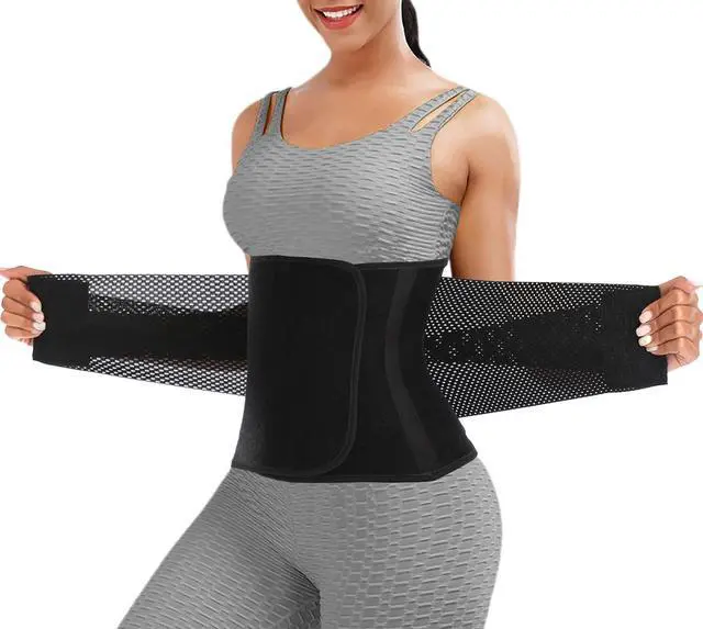 Main image of Waist Trainer Belt for Women & Man - Waist Trimmer Ab Belt - Tummy Control Body Shaper(Black,Medium)
