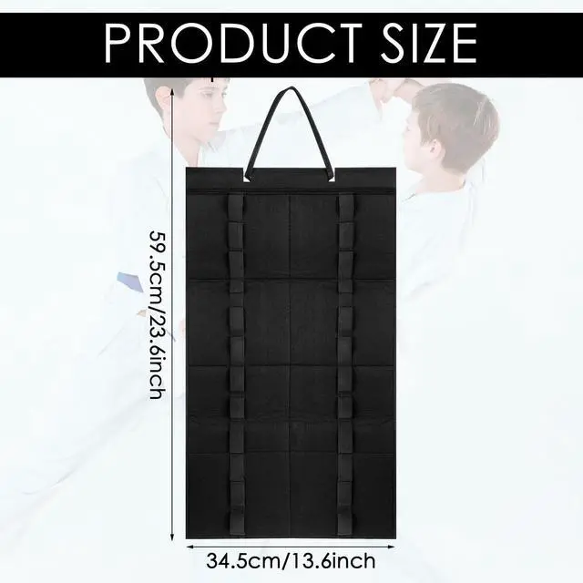 Alt view image 2 of 7 - 2 Pack Martial Arts Belts Organizer, Hanging Karate Belt Display Holds 12 Karate Belts for Martial Arts Learners(No Accessories Included)