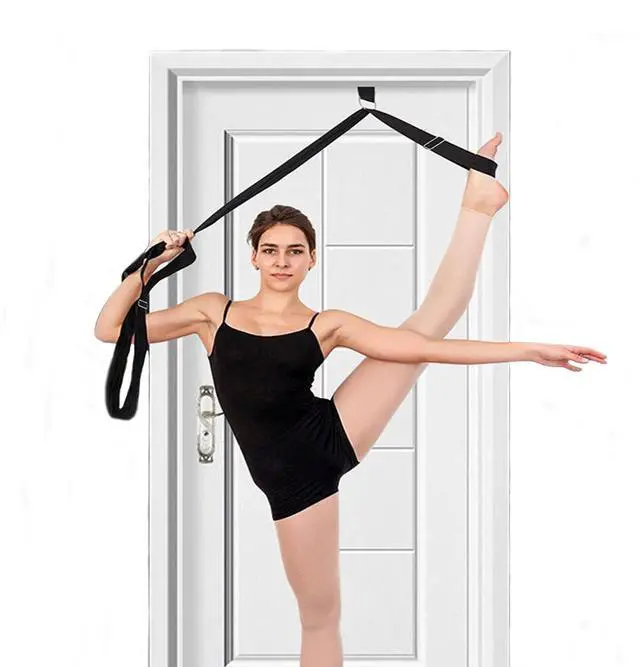 Main image of Door Leg Stretcher, Door Flexibility & Stretching Leg Strap - Great forBalletCheerDanceGymnasticsorAnySport Leg Stretcher Door Flexibility Trainer Premium Stretching Equipment Exercise equipment black