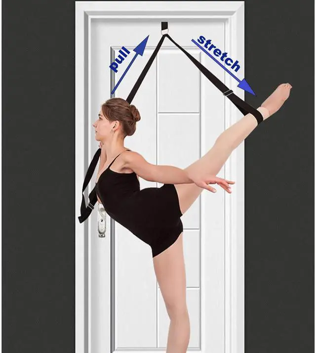 Alt view image 3 of 5 - Door Leg Stretcher, Door Flexibility & Stretching Leg Strap - Great forBalletCheerDanceGymnasticsorAnySport Leg Stretcher Door Flexibility Trainer Premium Stretching Equipment Exercise equipment black