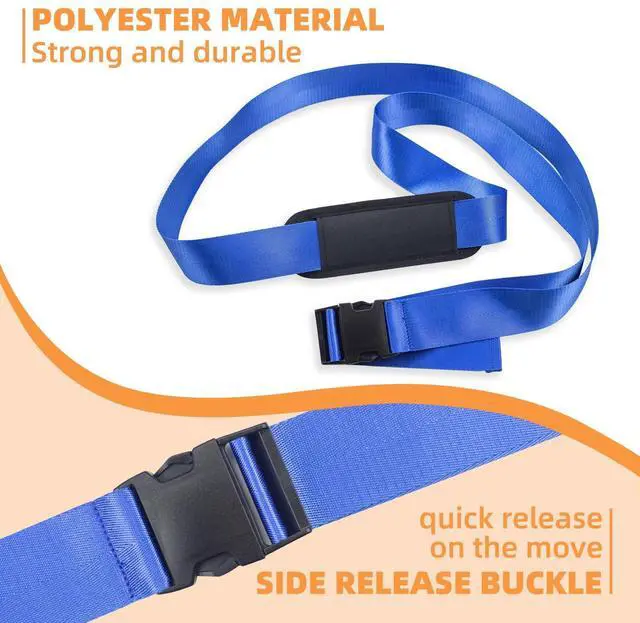 Alt view image 2 of 7 - Physical Therapy Belt with Comfort Padding, Gate Belts for Physical Therapy - Adjustable Mobilization Belt for Manual Therapy for Rehab, Stretching, Manual Traction, and Mobility (Blue)