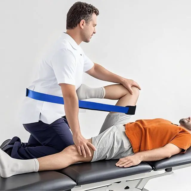 Alt view image 4 of 7 - Physical Therapy Belt with Comfort Padding, Gate Belts for Physical Therapy - Adjustable Mobilization Belt for Manual Therapy for Rehab, Stretching, Manual Traction, and Mobility (Blue)