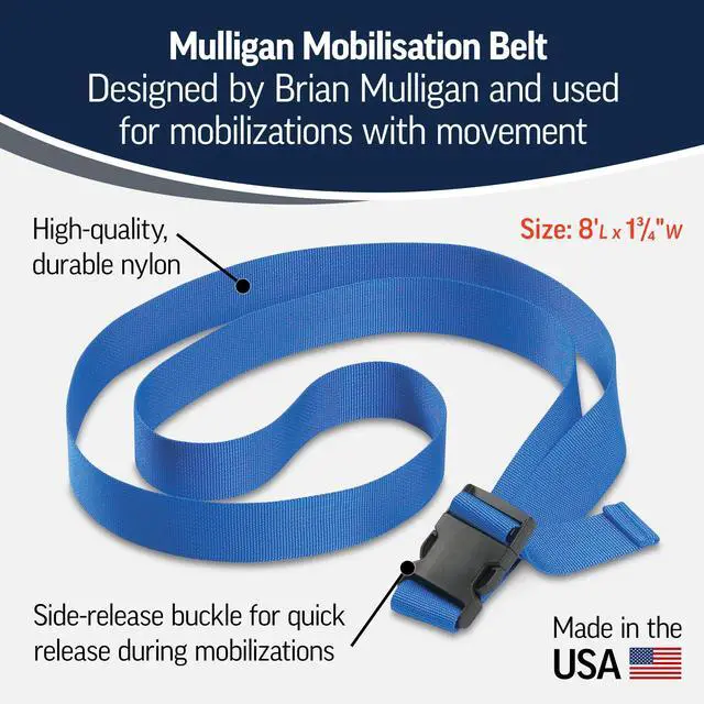 Alt view image 2 of 5 - Mulligan Mobilisation Belt - Mobilization Belt for Manual Therapy; Physical Therapy Belts for Mulligan Mobilization Techniques - Designed by Physical Therapist Brian Mulligan
