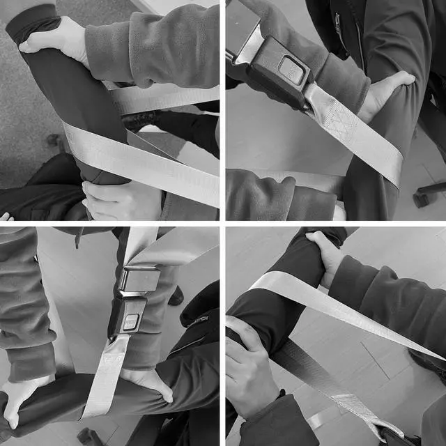 Alt view image 3 of 5 - Mobilization Belt New Premium Adjustable Thick Cushioning Pad for Physical Therapy, Rehabilitation & Stretching High-Performance Traction Equipment for Therapists and Home Use (Blue)