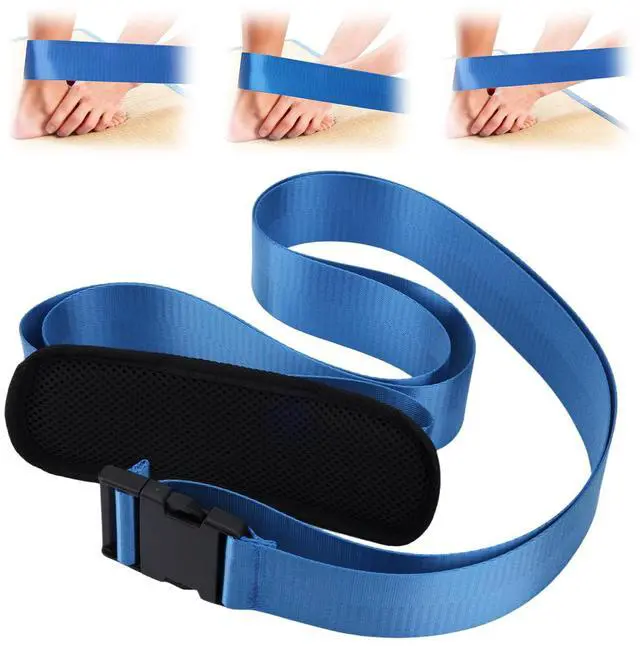 Main image of Mobilization Belt, Adjustable Physical Mobilization Band Pt Strap with Thick Cushioning Pad for Yoga Leg Hip Exercise Seatbelt Transfer Stretching Mobility & Gym Techniques (Blue)