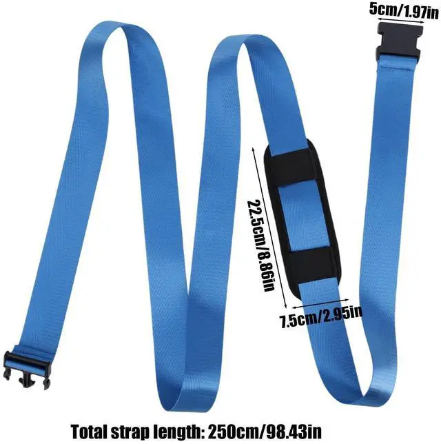 Alt view image 2 of 7 - Mobilization Belt, Adjustable Physical Mobilization Band Pt Strap with Thick Cushioning Pad for Yoga Leg Hip Exercise Seatbelt Transfer Stretching Mobility & Gym Techniques (Blue)