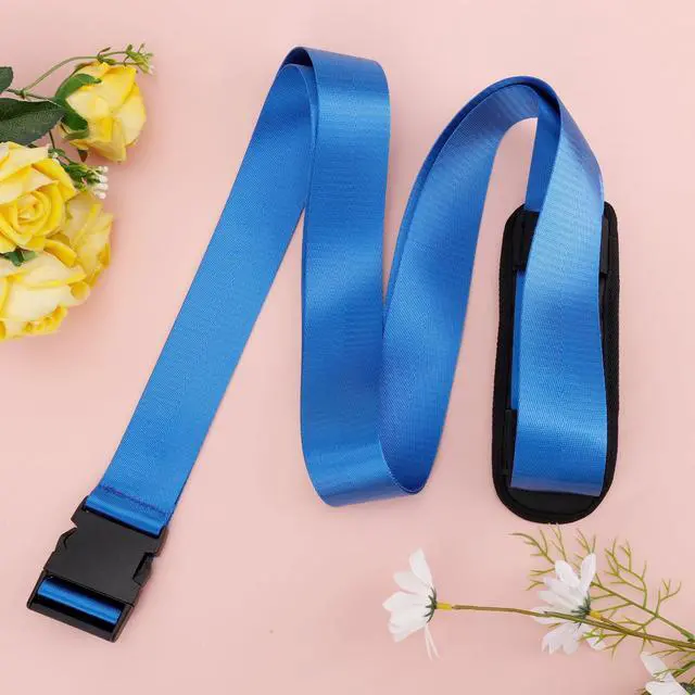 Alt view image 3 of 7 - Mobilization Belt, Adjustable Physical Mobilization Band Pt Strap with Thick Cushioning Pad for Yoga Leg Hip Exercise Seatbelt Transfer Stretching Mobility & Gym Techniques (Blue)