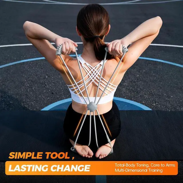 Alt view image 2 of 6 - Pilates Reformer Resistance Cords, Loop Tube Bands for Core & Cross Training Exercises