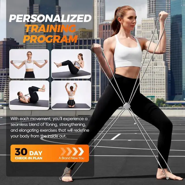 Alt view image 3 of 6 - Pilates Reformer Resistance Cords, Loop Tube Bands for Core & Cross Training Exercises
