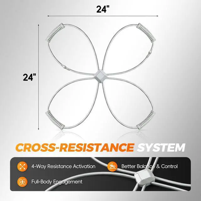 Alt view image 5 of 6 - Pilates Reformer Resistance Cords, Loop Tube Bands for Core & Cross Training Exercises