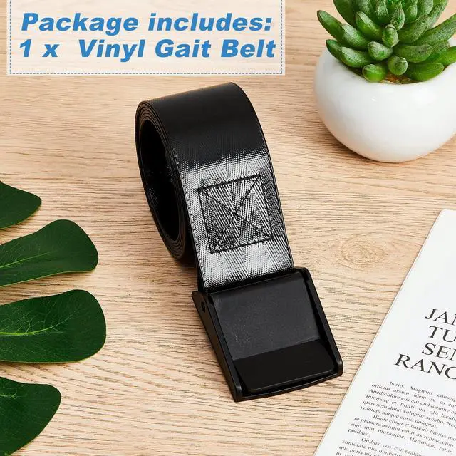 Alt view image 3 of 7 - Vinyl Gait Belt Transfer for 60 Inch Assist Device Safety Occupational Physical Gate with Spring Loaded Buckle Handles Elderly Pediatric Caregiver Nurse