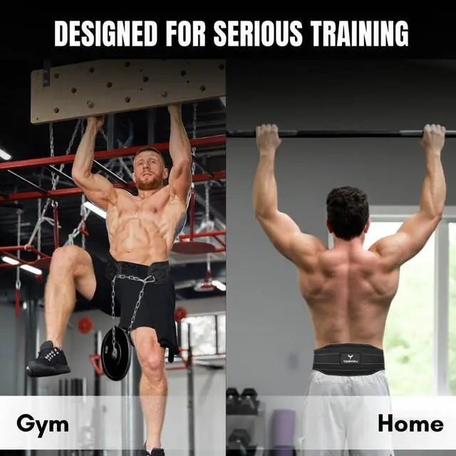 Alt view image 6 of 7 - Dip Belt with Chain Weighted Pull Up Belt, Dip Weight Belt, Weightlifting Belt for Pullups, Squats, and Dips, Belt Squat Attachment Ideal Weight Belt for Pullups, Weightlifting, and GymWorkoutsBlack