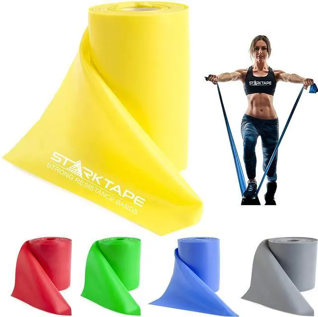 Main image of Resistance Bands 8 Yard Professional Roll. Non-Latex Elastic Exercise Fitness Band for Upper & Lower Body, Physical Therapy, Pilates, Rehab, Yoga, Pilates, Home Workout. Extra Light Yellow