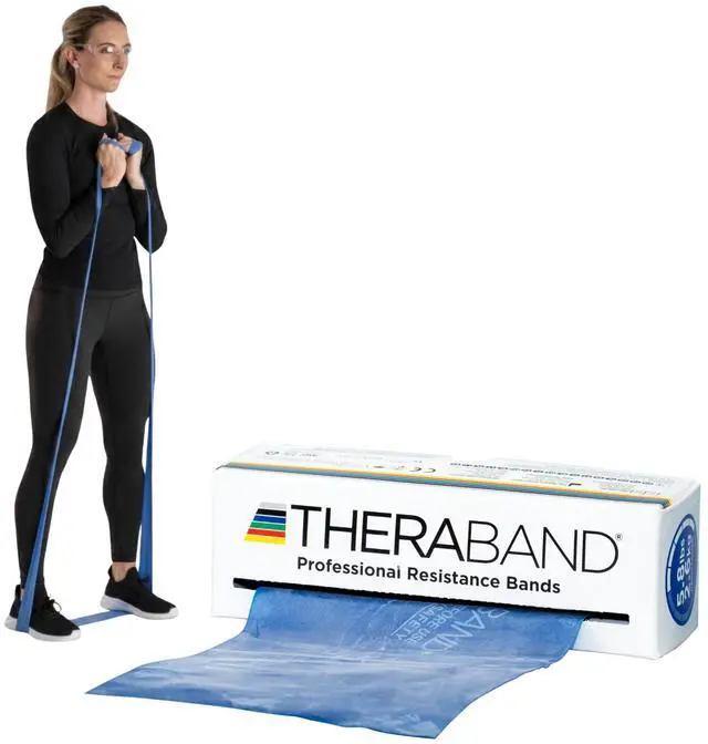 Main image of Resistance Bands, 6 Yard Roll Professional Latex Elastic Band For Upper & Lower Body, Core Exercise, Physical Therapy, Pilates, Home Workouts, Rehab, Blue, Extra Heavy, Level 5
