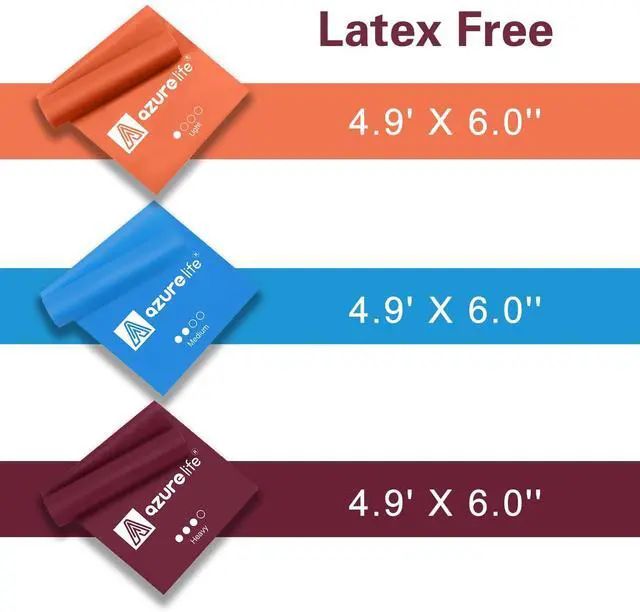 Alt view image 3 of 7 - Resistance Bands,Professional Long Non-Latex Elastic Stretch Bands,Exercise Bands for Physical Therapy, Yoga, Pilates, Rehab, at-Home or The Gym Workouts, Strength Training