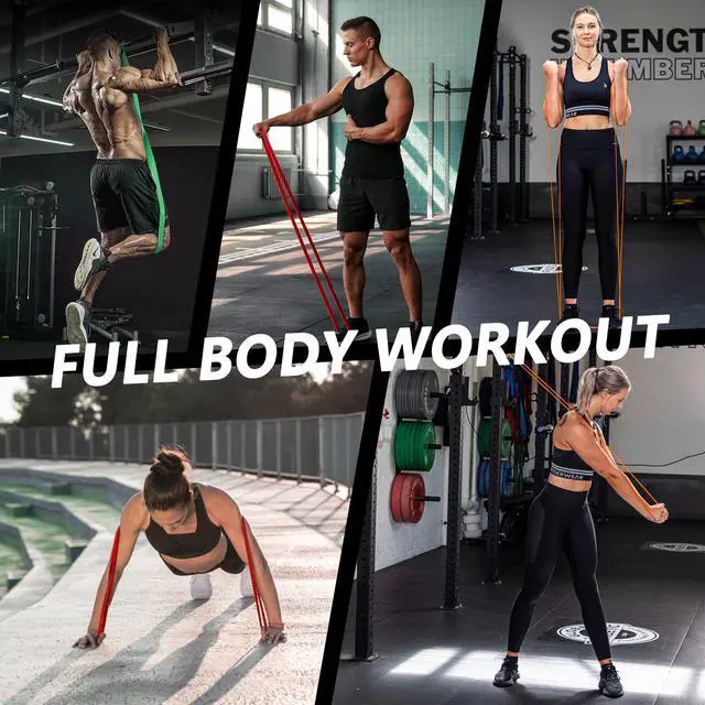 Alt view image 5 of 7 - Resistance Bands for Working Out, Pull up Bands, Workout Bands, Exercise Bands, Stretching Bands for Strength Training, Fitness, Mobility Training, Home Workout, Physical Therapy, Stretching