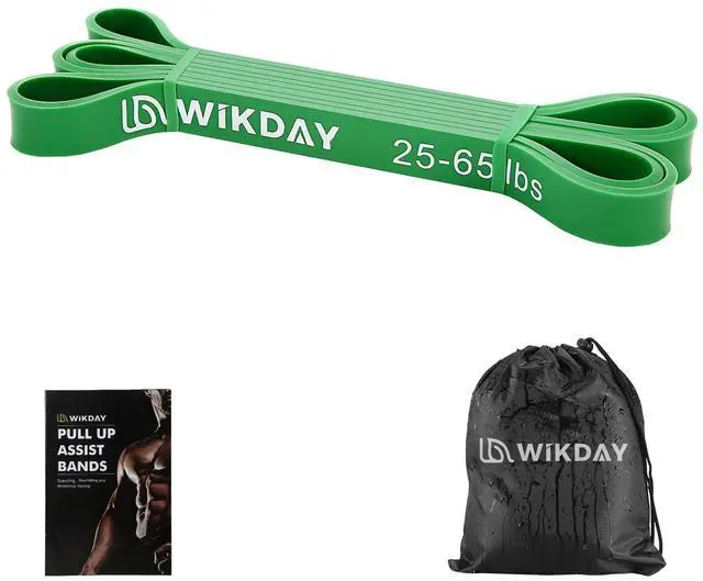 Main image of Resistance Bands for Working Out, Exercise Bands, Workout Bands, Pull Up Assistance Bands for Body Stretching Training Physical Therapy Muscle Training for Men & Women Green (25-65 lbs)