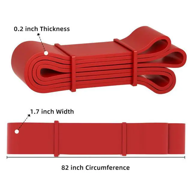 Alt view image 2 of 6 - Resistance Bands, Pull Up Bands, Pull Up Assist Band Exercise Bands for Men & Women Working Out, Body Stretching, Physical Therapy, Muscle Training - Red