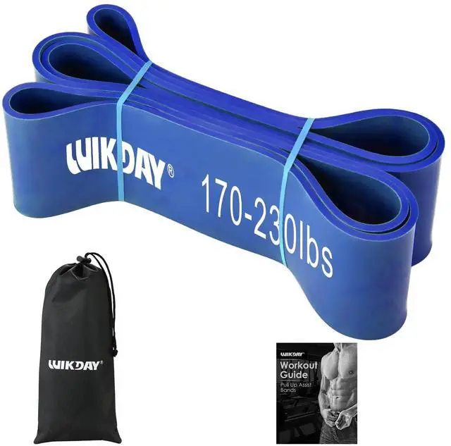 Main image of Resistance Bands for Working Out, Exercise Bands, Workout Bands, Pull Up Assistance Bands for Body Stretching Training Physical Therapy Muscle Training for Men & Women Blue (170-230lbs)