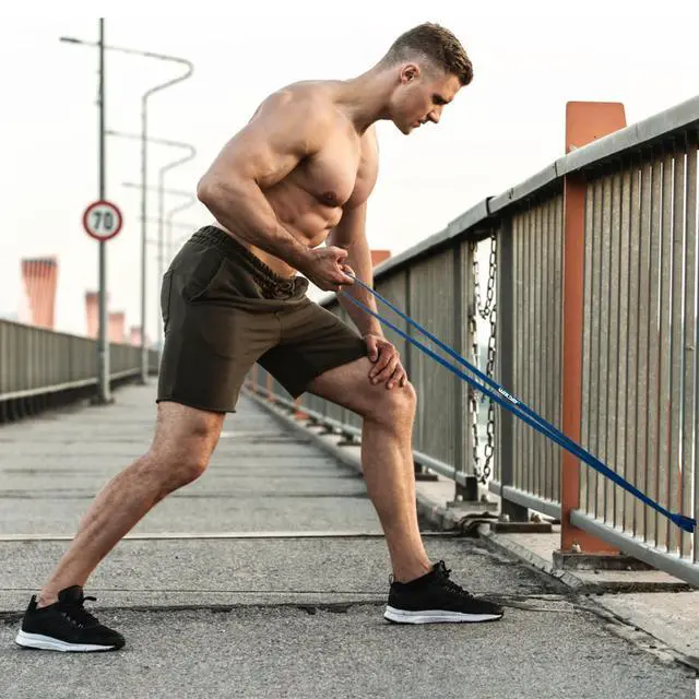 Alt view image 5 of 7 - Resistance Bands for Working Out, Exercise Bands, Workout Bands, Pull Up Assistance Bands for Body Stretching Training Physical Therapy Muscle Training for Men & Women Blue (170-230lbs)