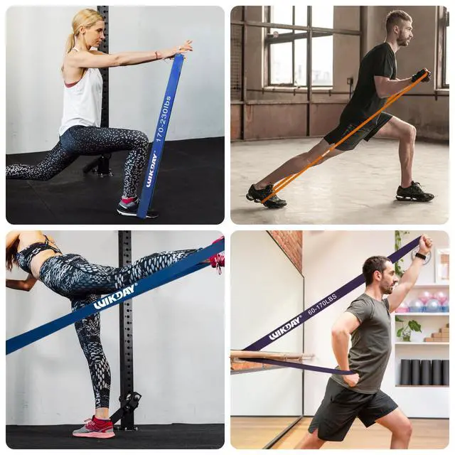 Alt view image 6 of 7 - Resistance Bands for Working Out, Exercise Bands, Workout Bands, Pull Up Assistance Bands for Body Stretching Training Physical Therapy Muscle Training for Men & Women Blue (170-230lbs)