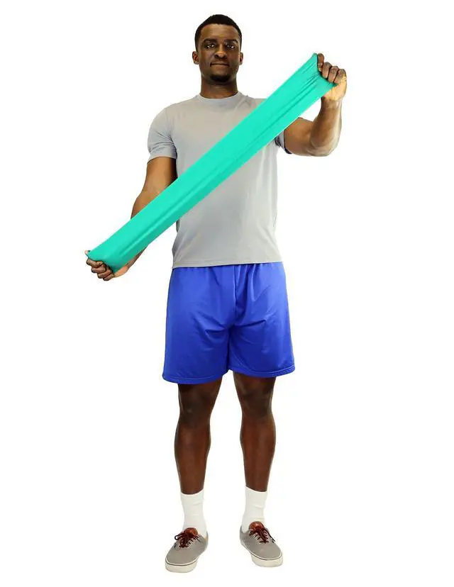 Alt view image 2 of 3 - Low Powder Exercise Band, 6 yard Roll, Green: Medium