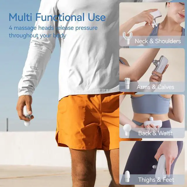 Alt view image 6 of 7 - Mini Massage Gun with All-in-One Storage Case, Pocket-Sized Small Massage Gun Deep Tissue, 0.5 lbs Portable Percussion Massager for Travel, Gym, Gift for Women Men