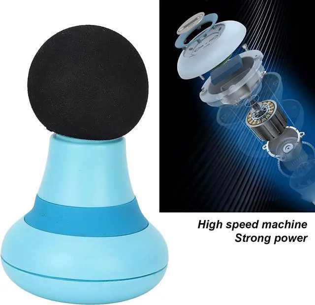 Alt view image 4 of 7 - Mini Massage Gun, Portable Mini Massager USB Charging Electric Handheld Personal Massager with 6 Speed Vibration, Deep Tissue Muscle Massager Fascia Gun for Relaxation Muscles Relief Pain (Blue)