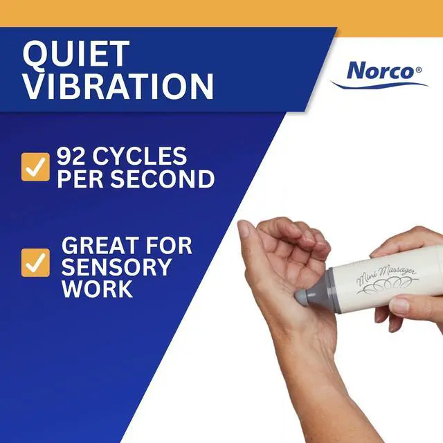 Alt view image 5 of 6 - Norco Mini Massager Portable Massage Gun for Scar Tissue Break Up, Massage, Hand, Finger, and Muscle Relief with 3 Silicone Attachments | NC70209